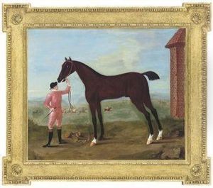 Hobgoblin Held By His Jockey At Newmarket by John Wootton