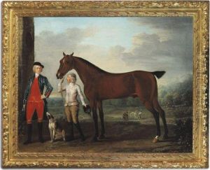 John Ward, 6th Baron Ward, Standing With His Favorite Hunter Andgroom by John Wootton