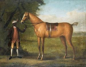 A Page Holding A Racehorse
