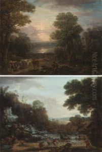 A Wooded River Landscape by John Wootton