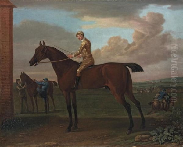 Wanton, A Bay Racehorse With Jockey Up, At Newmarket - view 1