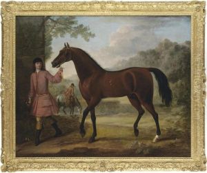 The Leedes Arabian, Being Led By A Groom, In A Landscape