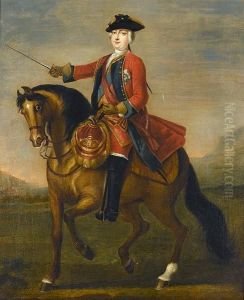 An Equestrian Portrait Of 
William Augustus, Duke Of Cumberland In The Uniform Of The 1st Guards, 
With The Ribbon And Star Of The Garter, In A Landscape by John Wootton