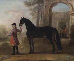 Lord Orrery's Horse, Nobby, Held By His Groom by John Wootton