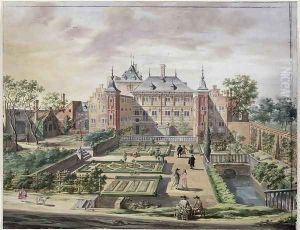 An imaginary view of Het Tolhuis on the River Merwede, near Gorcum, c.1654
