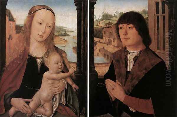 Diptych with a Man at Prayer before the Virgin and Child 1490s - view 1