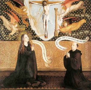 Christ on the Cross with Mary as Intercessor and a Donor 1420-30 by Flemish Unknown Masters