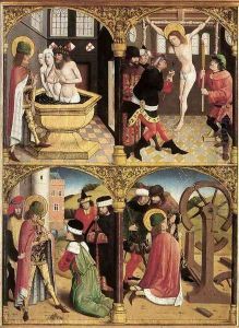 Scenes from the Legend of St George (1) 1500-10 by Flemish Unknown Masters
