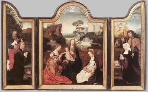 Virgin and Child with St Catherine and St Barbara 1520-25 by Flemish Unknown Masters