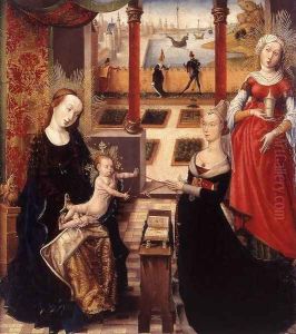 Madonna with Donor and St Mary Magdalene c. 1475 by Flemish Unknown Masters