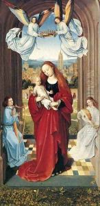 Virgin and Child with Angels by Flemish Unknown Masters