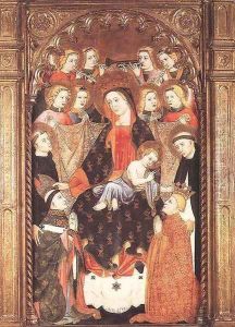 Virgin and Child with Angels and Saints 1400-25 by Spanish Unknown Masters