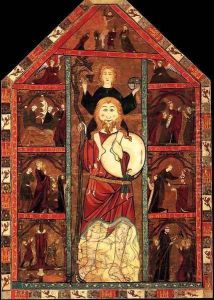 Retable of St Christopher by Spanish Unknown Masters