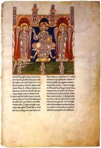 Christ in Majesty with Angels by Spanish Unknown Masters