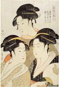 Three Beauties of the Present Day, Edo Period, Japan, c.1793, by Kitagawa Utamaro