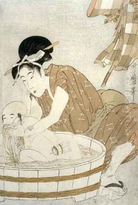 The Bath, Edo period 1603-1868 by Kitagawa Utamaro
