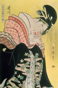 Takigawa from the Tea-House, Ogi by Kitagawa Utamaro