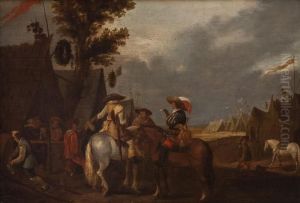 Rastende Jagdgesellschaft by Pieter Wouwermans or Wouwerman