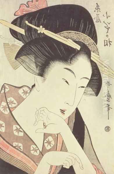 Bust portrait of the heroine Kioto of the Itoya - view 1