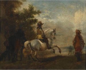 Horsemen On The Lookout by Pieter Wouwermans or Wouwerman
