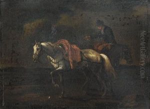 Reiter Mit Pferden.
