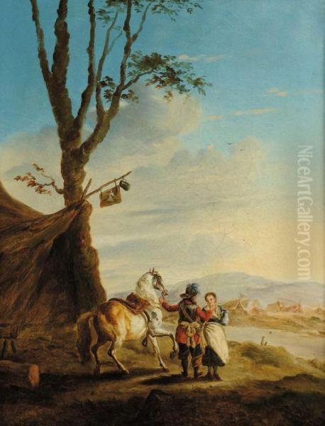 Paesaggio Con Cavaliere E Contadina - view 1