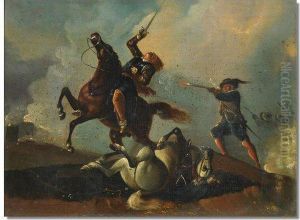 Follower Of Philips Wouverman by Pieter Wouwermans or Wouwerman