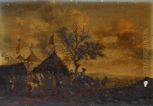 Horsemen At An Encampment