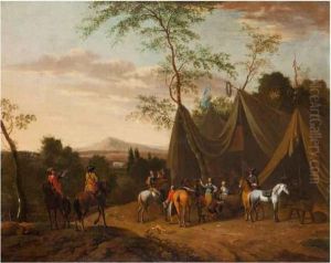 Accampamento Militare by Pieter Wouwermans or Wouwerman