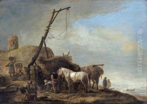Fischer An Der Kuste. by Pieter Wouwermans or Wouwerman