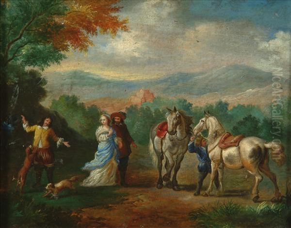 Figures Resting In A Landscape - view 1