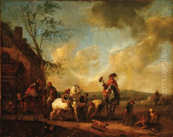 A Roadside Inn With Travelers - view 1