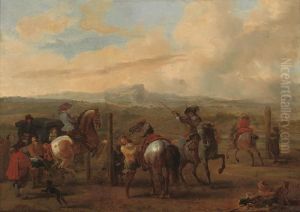 The Riding School by Pieter Wouwermans or Wouwerman