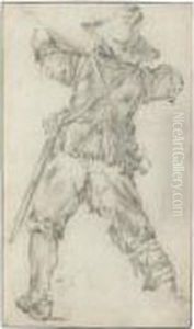 Study Of A Man Seen From Behind, Shooting An Arquebus Study Of A Man Seen From Behind, Shooting An Arquebus