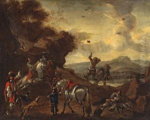 A Hawking Party by Pieter Wouwermans or Wouwerman