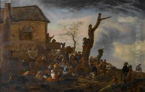 Peasants Making Music Outside An Inn