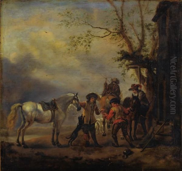 A Hunting Party Departing From An Inn - view 1