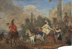 Caccia Con Il Falco by Pieter Wouwermans or Wouwerman