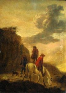Landscape by Pieter Wouwermans or Wouwerman
