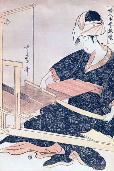Woman Weaving - view 1