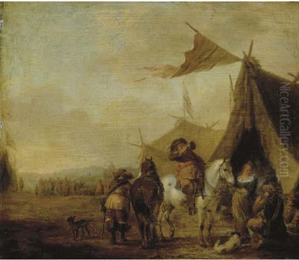 Cavalrymen In An Encampment - view 1