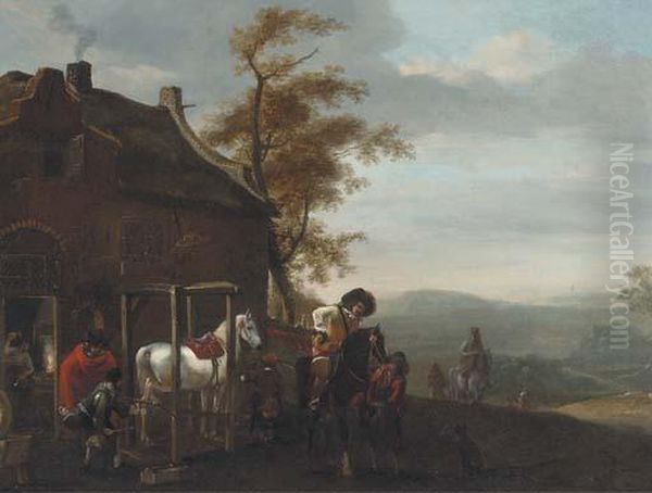 Cavalrymen At A Forge - view 1