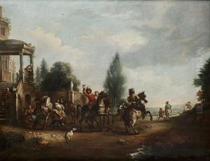 An Elegant Hunting Party Resting
Before Ruins; And An Elegant Company Departing For The Hunt by Pieter Wouwermans or Wouwerman