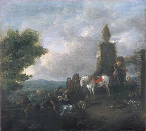 Odpoczynek Po Polowaniu by Pieter Wouwermans or Wouwerman