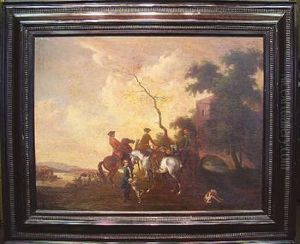 Preparing For The Hunt by Pieter Wouwermans or Wouwerman