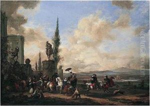 The Departure For The Hunt by Pieter Wouwermans or Wouwerman