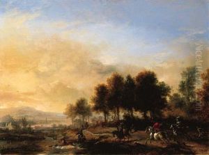 A Stag Hunt by Pieter Wouwermans or Wouwerman
