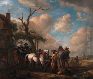 Travellers Halting By A Forge