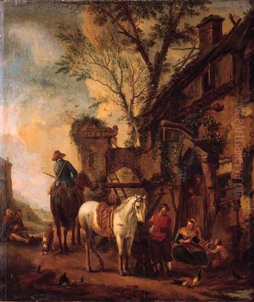Travellers Resting Before An Inn - view 1