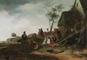 A Traveller On Horseback by Pieter Wouwermans or Wouwerman